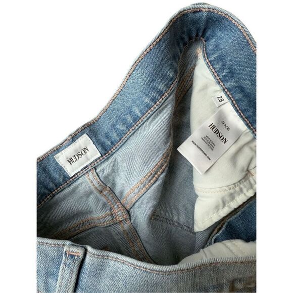 HUDSON Gracie Mid Rise Cut Off Fray Hem Denim Shorts Size 6/28 - Picture 10 of 11